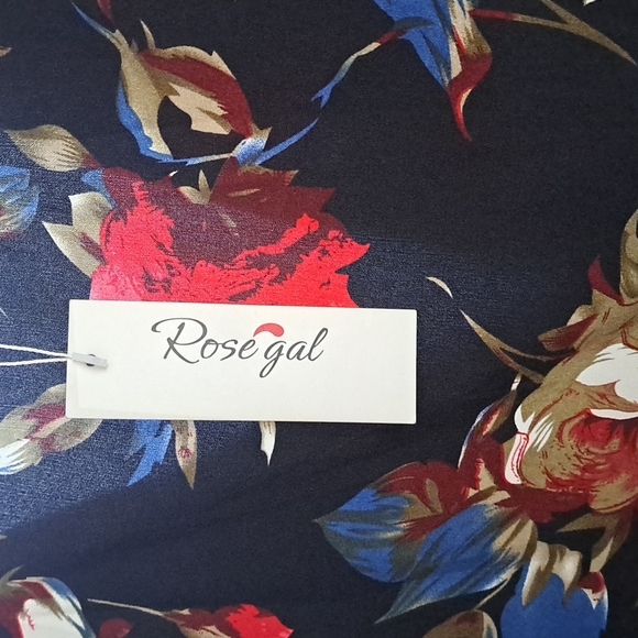 NWT Rose Gal Flower Tunic Top or Dress - Picture 5 of 6